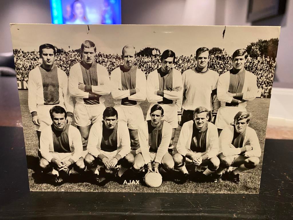 Ajax Elftalfoto met johan Cruyff 1966-67, Ophalen of Verzenden, Zo goed als nieuw, Ajax, Poster, Plaatje of Sticker