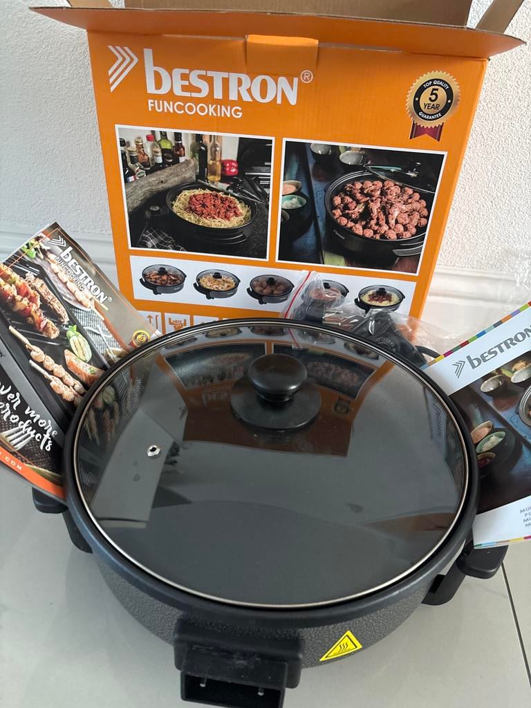 Bestron FunCooking Multifunctionele Pan - Nieuw in doos!, Overige materialen, Inductieplaat, Nieuw, Ophalen of Verzenden