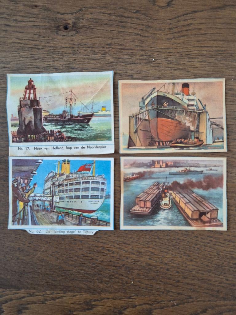 Captain Grant album plaatjes : Havens en op de Lange Deining, Ophalen of Verzenden, Gebruikt, Motorboot, Kaart, Foto of Prent