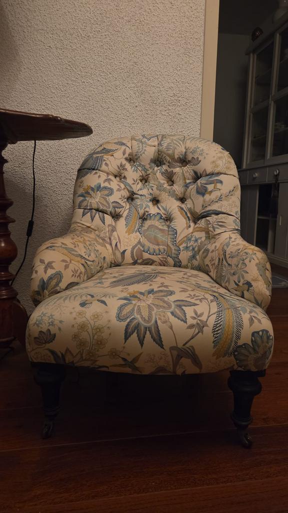 2stuks prachtig gestoffeerde biedermeier kinder fauteuils, Ophalen, Eenpersoons, 75 tot 100 cm, Zo goed als nieuw