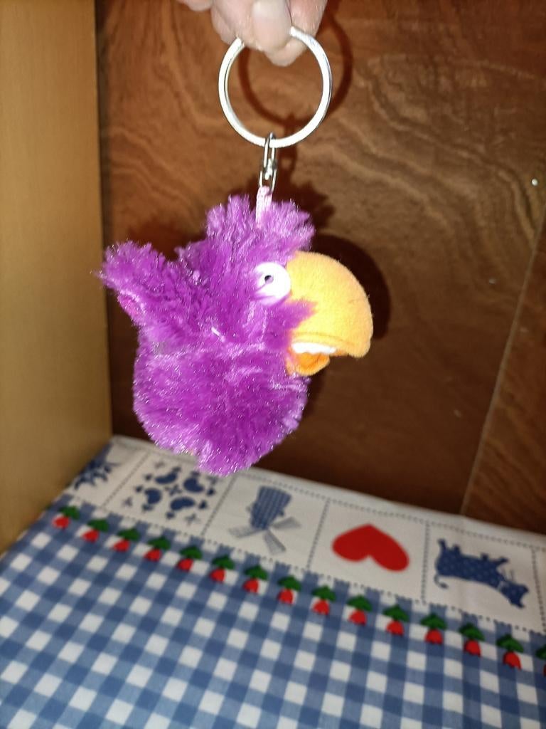 Croky sleutelhanger knuffeltje paars 9 cm, Ophalen of Verzenden, Zo goed als nieuw