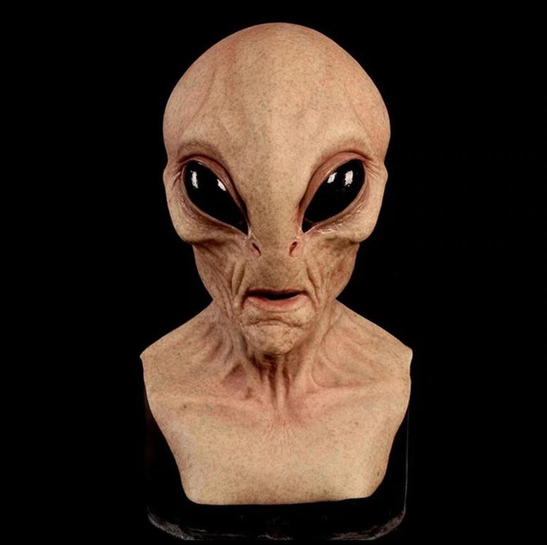 Alien Masker Latex Ufo Eng Halloween Carnaval, Verzenden, Nieuw, Feestartikel, Halloween of Griezel