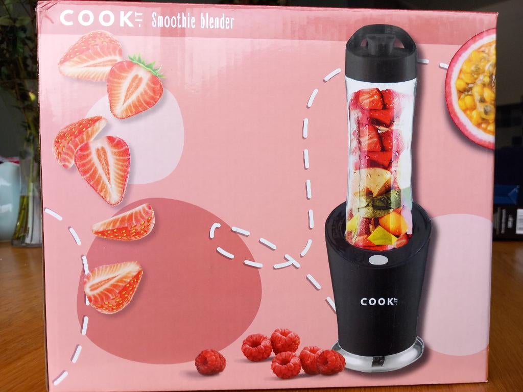 Smoothie blender met 2 bekers - merk Cooq NIEUW, Ophalen of Verzenden, Nieuw, Blender