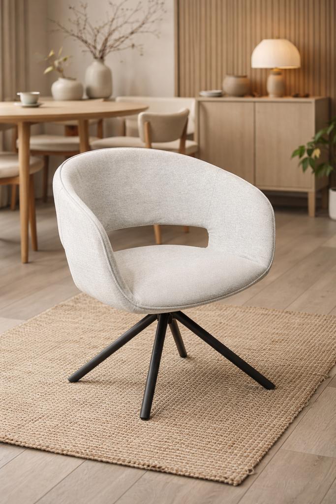 Sora eetkamerstoel, Ophalen, Zwart, Nieuw, Eén