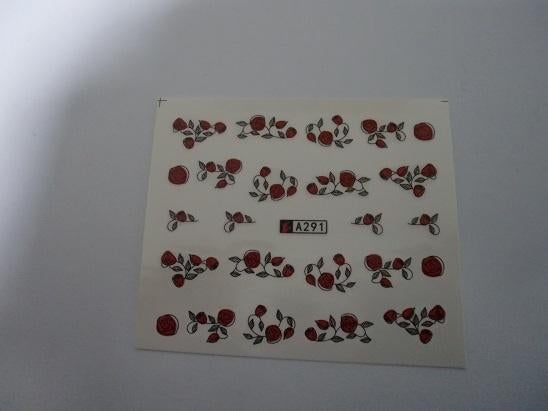 Velletje nagel water decals stickers A291 bloemetjes bruin, Bruin, Nieuw, Ophalen of Verzenden, Handen en Nagels