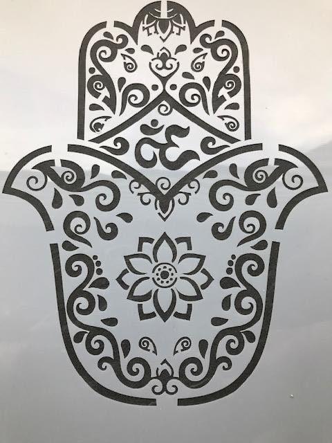 Hamsa palm hand mandala stencil van plastic a4 sjabloon, Overige typen, Nieuw, Ophalen of Verzenden, https://verburgtvintage.nl/#contact