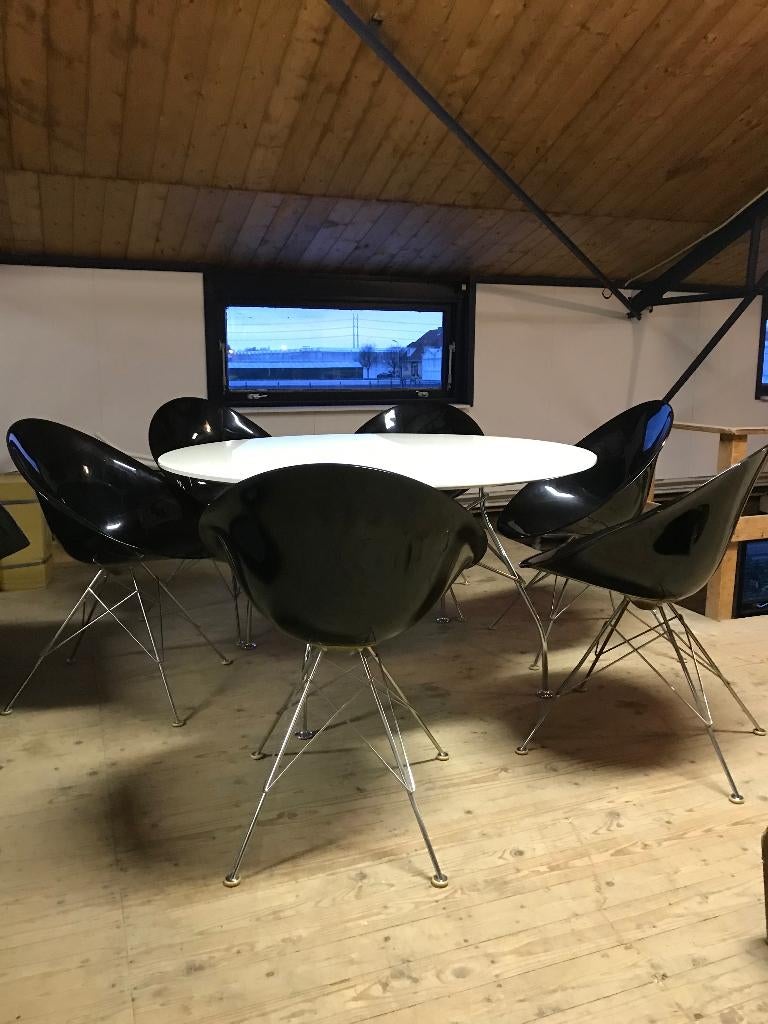 Set 6 Kartell Ero S EROS stoelen stoel design modern, Kunststof, Gebruikt, Zwart, Ophalen of Verzenden