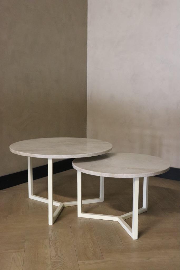 Kwartsiet salontafels | Taj Mahal | Diverse Maten, 50 tot 100 cm, Overige materialen, Rond, Nieuw