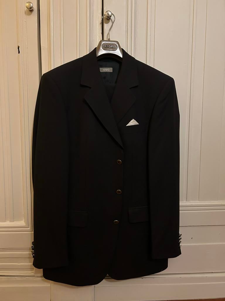 Stijlvol trouwkostuum, Ophalen, Zo goed als nieuw, Maat 48/50 (M), Zwart