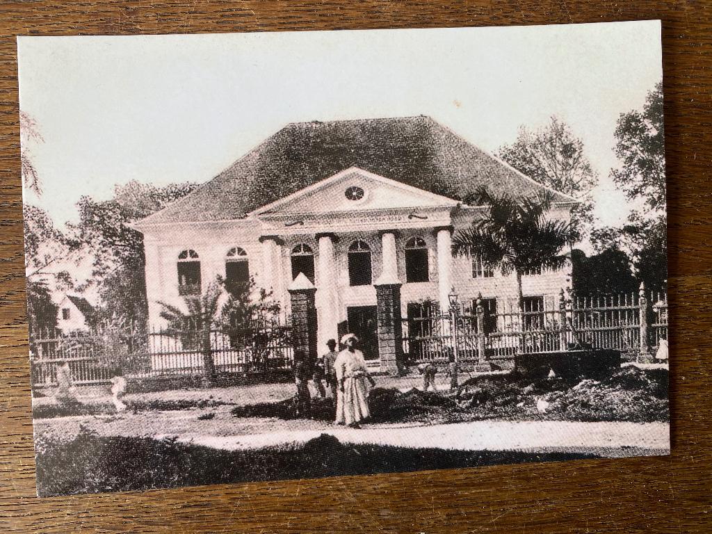 Ansichtkaart Synagoge Keizerstraat, Paramaribo, Ophalen of Verzenden, Voor 1920, Ongelopen, Buiten Europa
