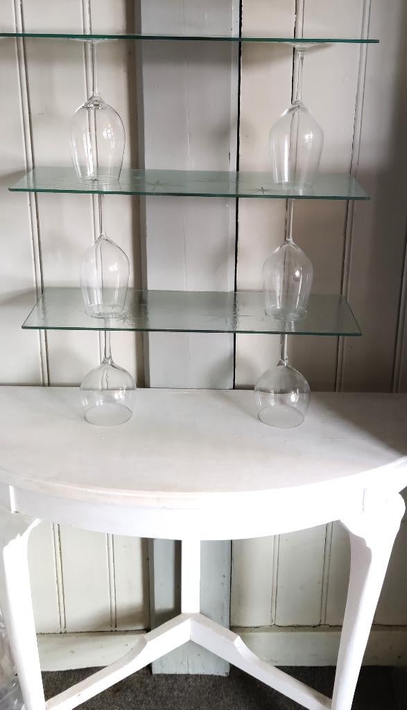 5 zeer stevige sier glasplaten met geslepen ster   etagere, Huis en Inrichting, Woonaccessoires | Etagères, Ophalen of Verzenden