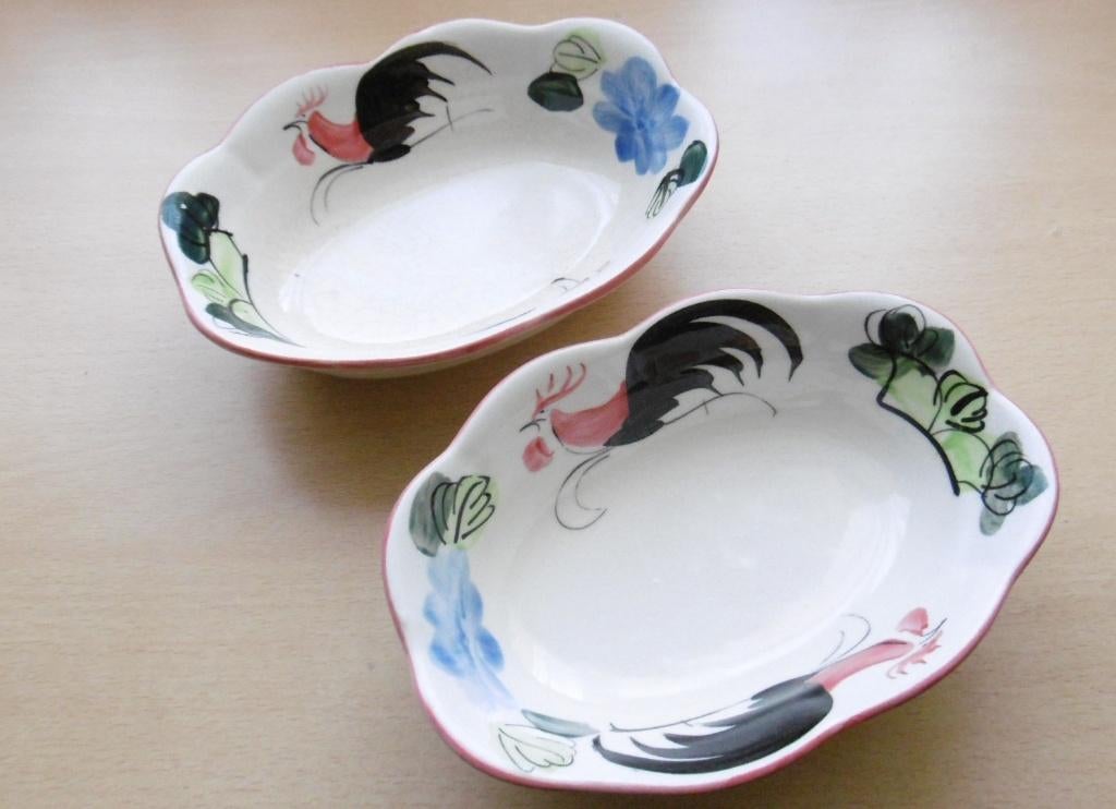 Hanen schaaltjes keramiek uit Thailand, Keramiek, Nieuw, Ophalen of Verzenden, Schaal of Schalen