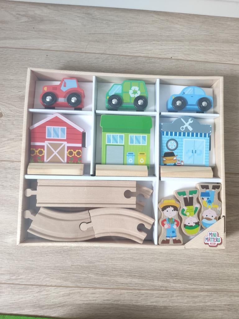 Mini matters houten autobaan set alledaags nieuw, Kinderen en Baby's, Speelgoed | Houten speelgoed, Ophalen of Verzenden, Nieuw
