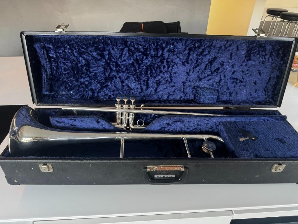 Ventieltrombone, Antoine Courtois 150, Ophalen of Verzenden, Gebruikt, Tenor, Met koffer