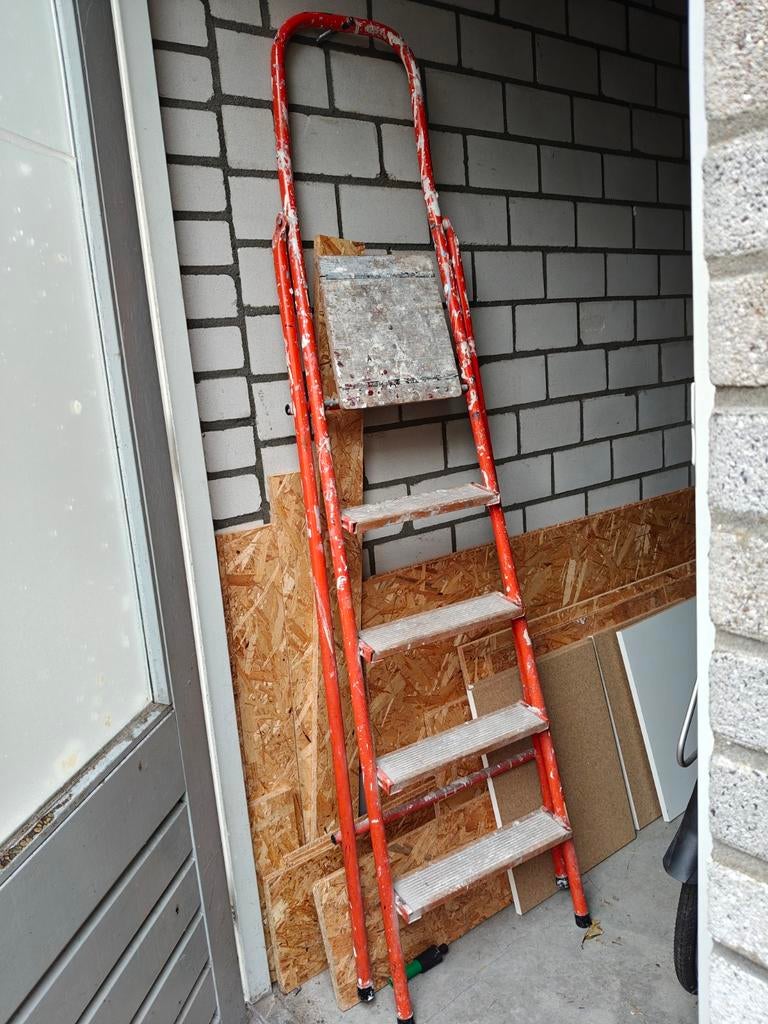 Vintage Schilderstrap / Trapje - Oldtimer Stijl, Doe-het-zelf en Verbouw, Ladders en Trappen, Ophalen, Gebruikt, Trap, Minder dan 2 meter