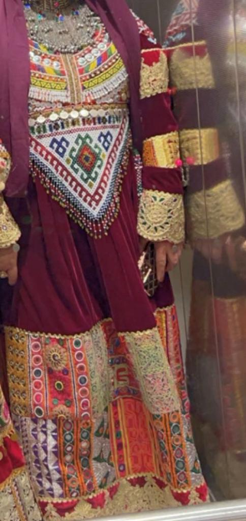 Afghaans jurk, Ophalen, Galajurk, Paars, Maat 42/44 (L)