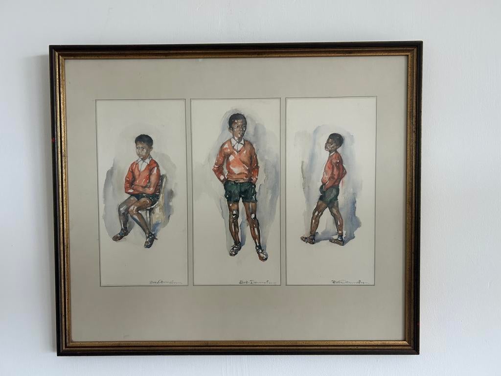 Aquarel Bob Denneboom, Ophalen of Verzenden