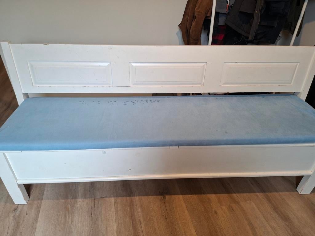 klepbank, eetkamerbank hout, Ophalen, Gebruikt, Minder dan 75 cm, Rechte bank