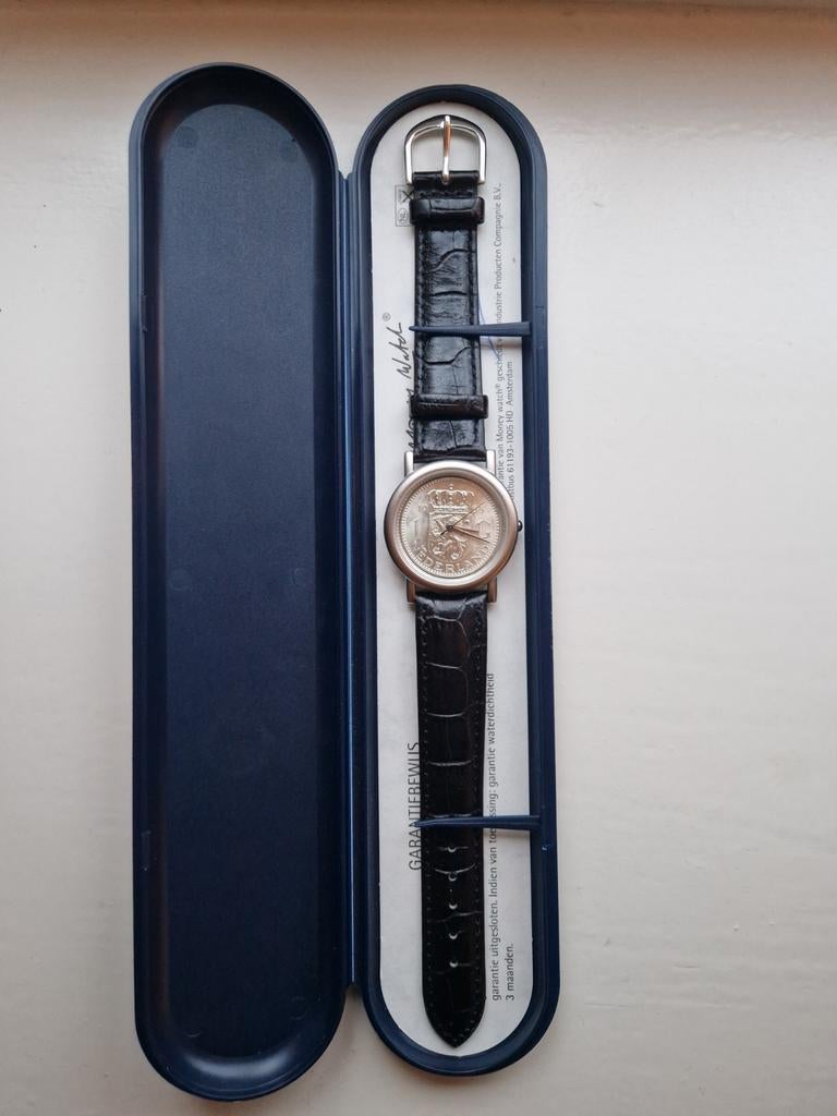 Money Watch 1 Gulden 1965 Zilver, Sieraden, Tassen en Uiterlijk, Horloges | Heren, Overige merken, Polshorloge, Ophalen of Verzenden