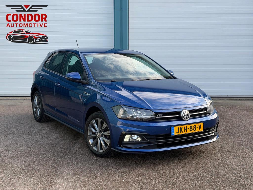 Volkswagen Polo 1.0 TSI 95pk 2019 R-Line, Voorwielaandrijving, Stof, Blauw, Bedrijf