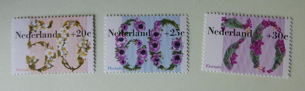 3 postzegels Floriade 1982, Verzenden, Na 1940, Postfris
