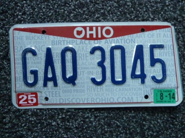 Kentekenplaat licenseplate Ohio 12 USA, Verzenden, Gebruikt, Auto's