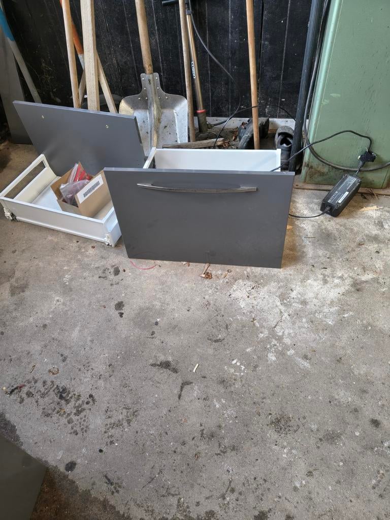 Ikea Keuken Onderdelen Faktum/Abstrakt donkergrijs hoogglans, Huis en Inrichting, Keuken | Keukenelementen, Gebruikt, Grijs, Ophalen