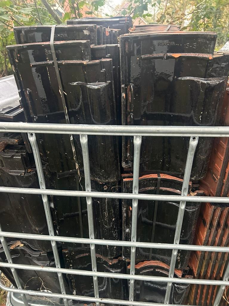 Renova monier 6. Ca 130 stuks zwart glazuur, Ophalen, Steen of Klei, Zwart, Zo goed als nieuw