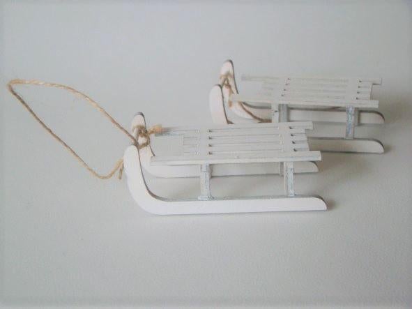 Mini slee decoratie wit p/st. | 2 maten GRATIS VERZENDING, Ophalen of Verzenden, Nieuw