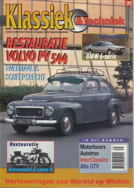 Klassiek & Techniek 35 2001 : Volvo PV544 - Alfa Romeo GTV, Ophalen of Verzenden, Gelezen, Algemeen