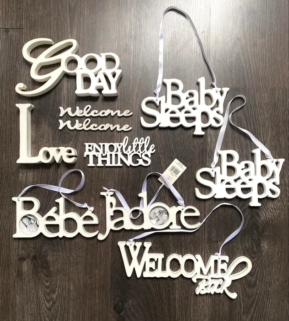 Riviera Maison Leuke wanddecoratie , text bordjes, Kinderen en Baby's, Ophalen of Verzenden, Zo goed als nieuw, Wanddecoratie