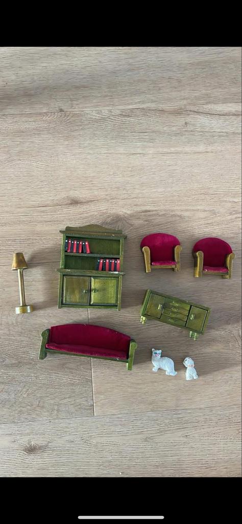 Vintage Poppenhuis Meubel Set 1:12, Kinderen en Baby's, Speelgoed | Poppenhuizen, Ophalen of Verzenden, Gebruikt, Toebehoren