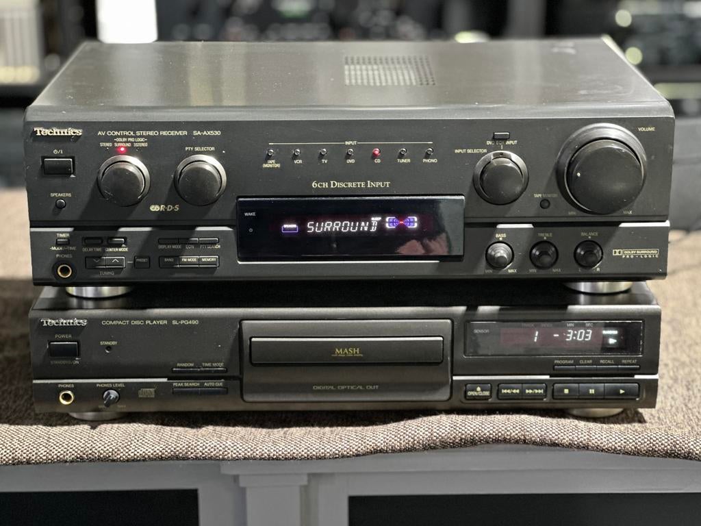 Technics SA-AX530 en Technics SL-PG490., Overige merken, Technics, MP3-aansluiting, Ophalen of Verzenden