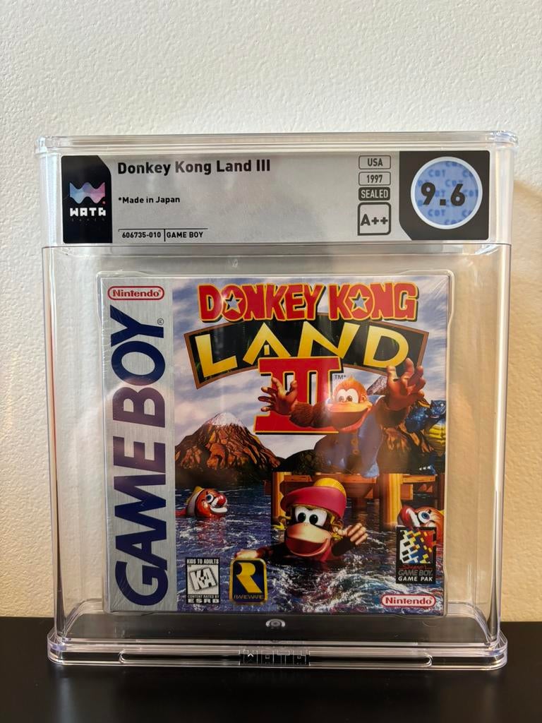 Donkey kong land 3 gameboy sealed / graded wata 9.6 A++, Spelcomputers en Games, Avontuur en Actie, 1 speler, Ophalen of Verzenden