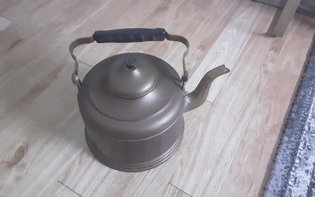 Geelkoperen chocoladeketel, Ophalen of Verzenden, Koper