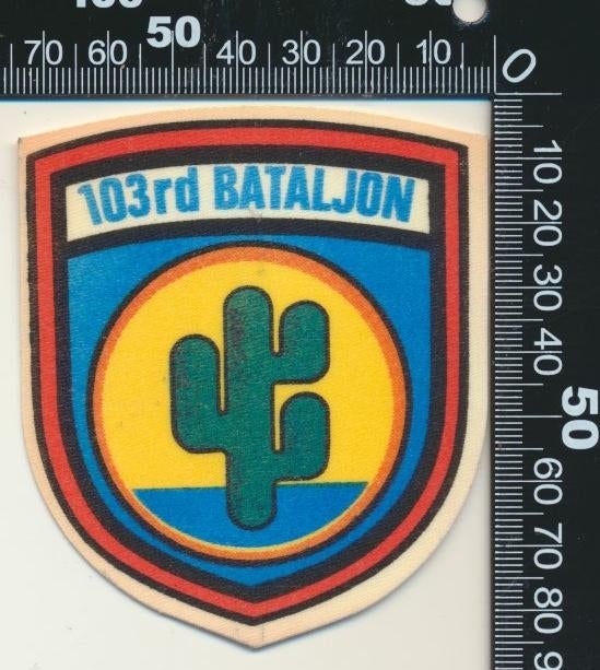 Sticker: 103rd Bataljon, Ophalen of Verzenden, Zo goed als nieuw, Bedrijf of Vereniging