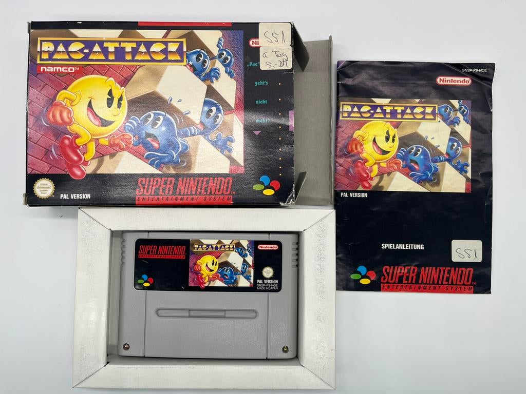 Pac-Attack Super Nintendo SNES (PAL-NOE) CIB, Spelcomputers en Games, Games | Nintendo Super NES, Avontuur en Actie, 1 speler
