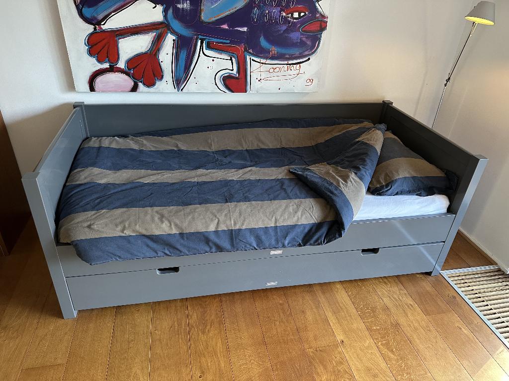 Bopita Mix & Match bedbank 90x200cm  + lockerkast + 3x kubus, Ophalen, Zo goed als nieuw, Eenpersoons, Modern