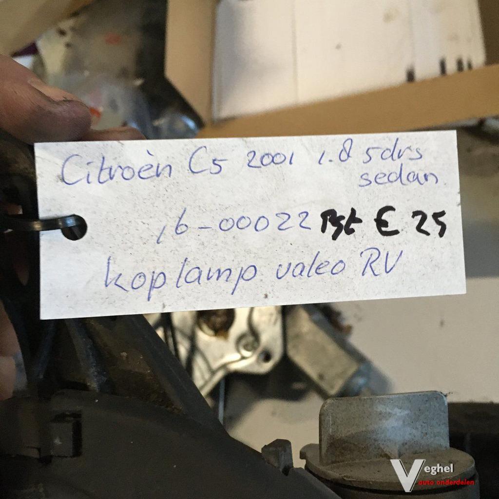 Citroen C5 2001 Koplamp Rechtsvoor, Gebruikt, -, -, Ophalen of Verzenden