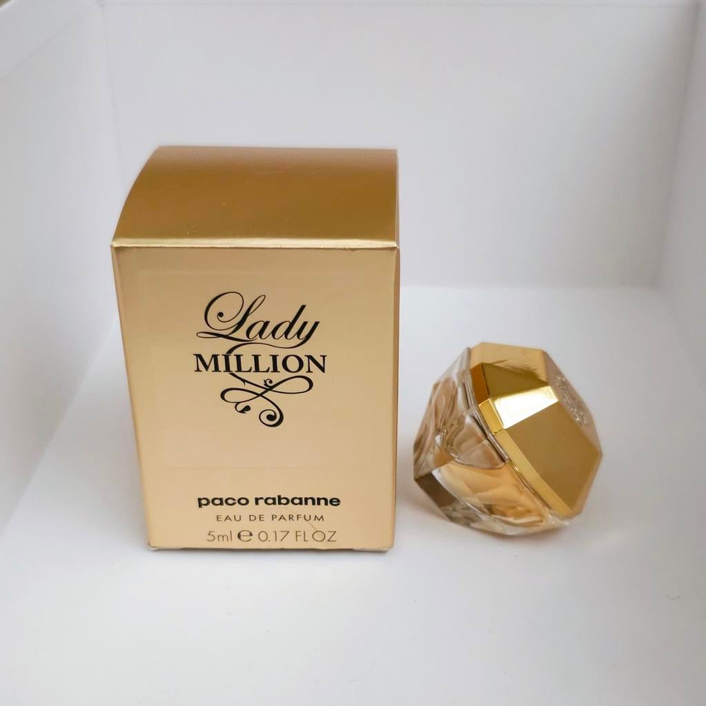 NU €15 ‼️ Paco Rabanne Lady Million eau de parfum 5 ml, Verzamelen, Ophalen of Verzenden, Nieuw, Miniatuur