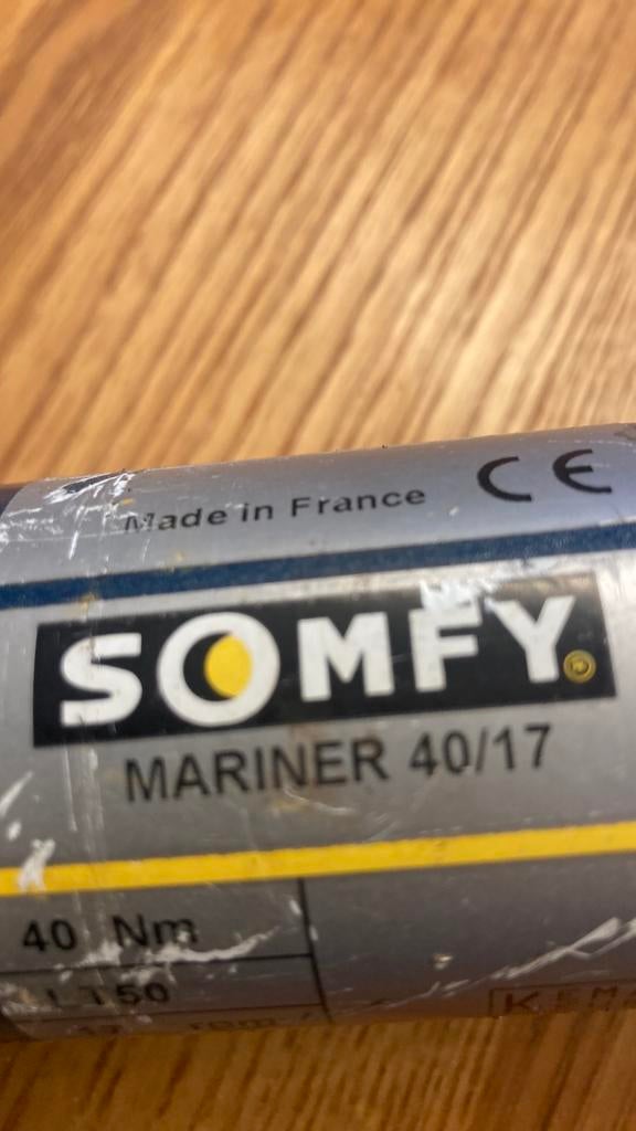 Somfy Mariner buismotor tyoe 40/17 in goede staat 40 Nm, Ophalen, Zo goed als nieuw