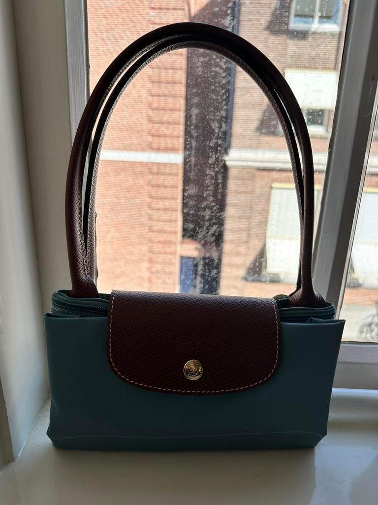 Longchamp Le Pliage Medium, Ophalen, Nieuw, Blauw, Handtas