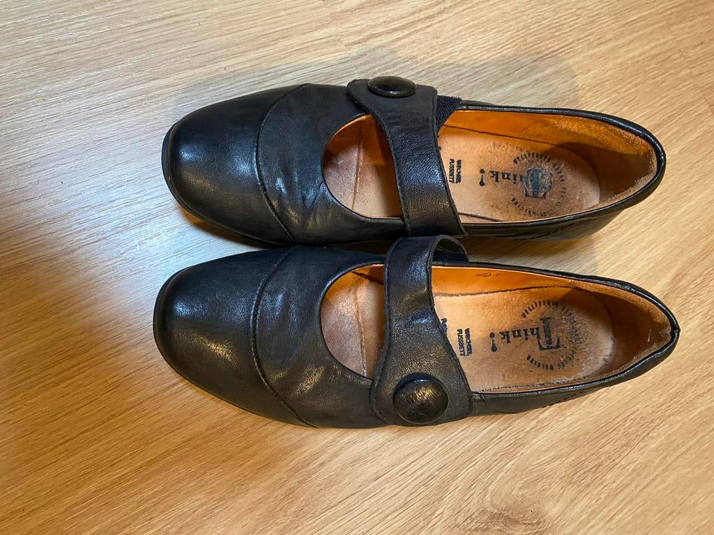 Zwarte Think! schoenen maat 41, Ophalen of Verzenden, Gedragen, Zwart, Schoenen met lage hakken