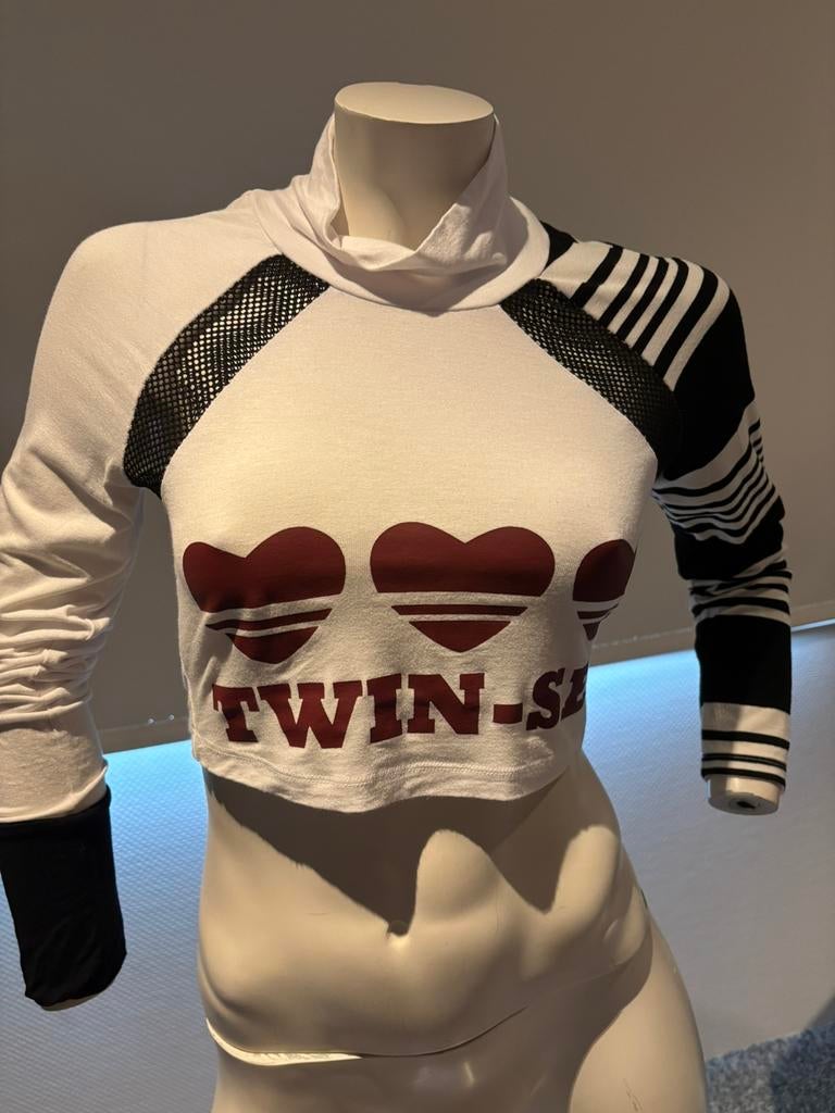 Twinset kort shirt maat xs, Kleding | Dames, Wit, Ophalen of Verzenden, Zo goed als nieuw, Lange mouw