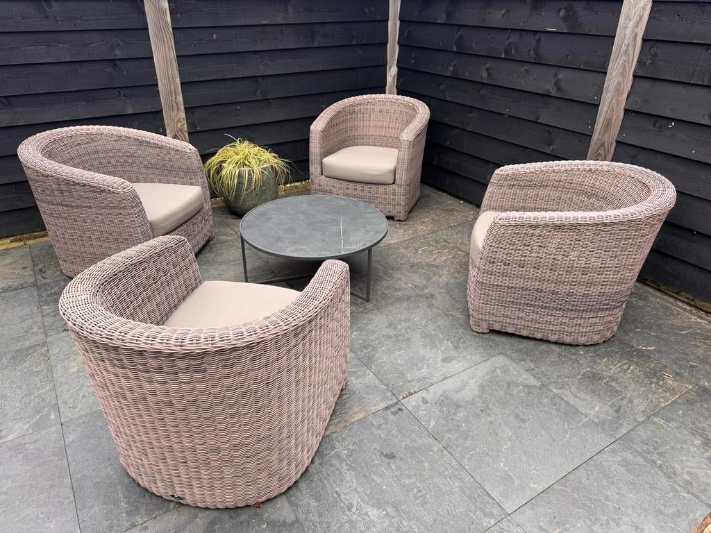 Borek Lugano Loungeset, Ophalen, Zo goed als nieuw, Wicker