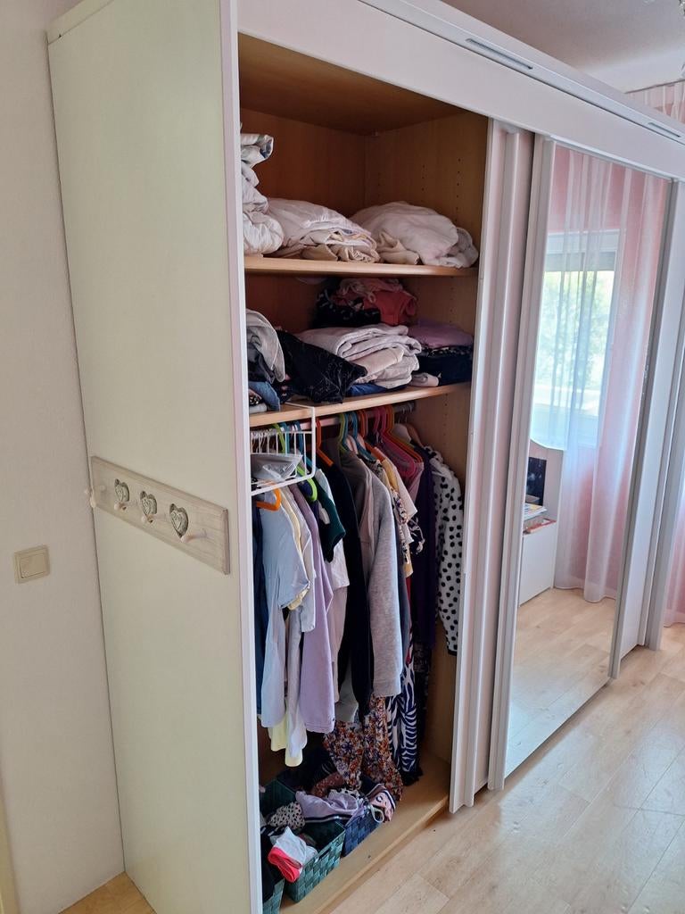 Schuifwandkast met spiegel, 250x65x225cm, gratis af te halen, Ophalen, Met deur(en), Gebruikt, 200 cm of meer