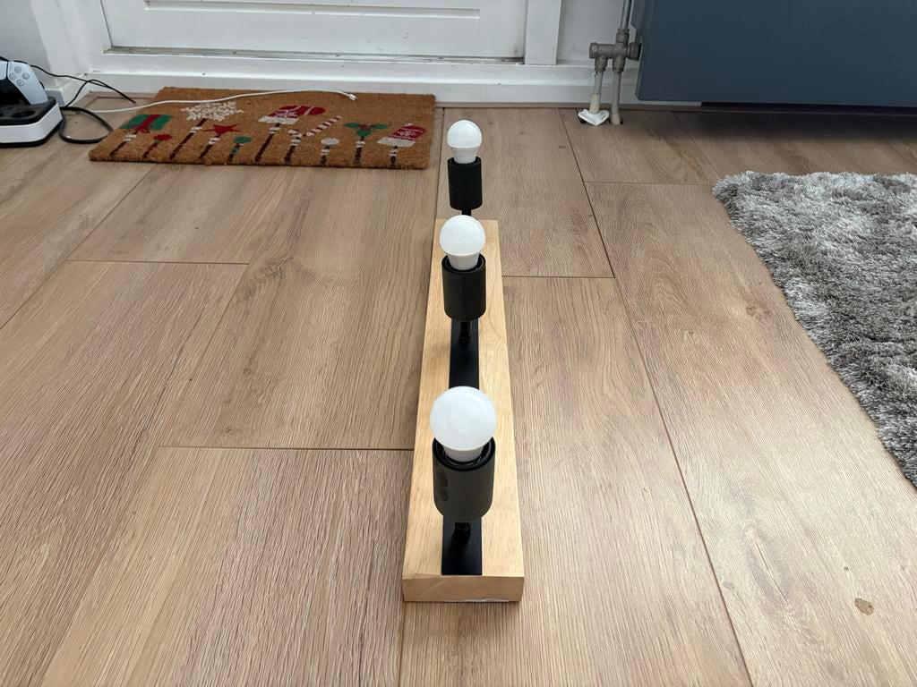 Lamp met spotjes, Huis en Inrichting, Lampen | Spots, Ophalen, Gebruikt, Metaal of Aluminium, Led