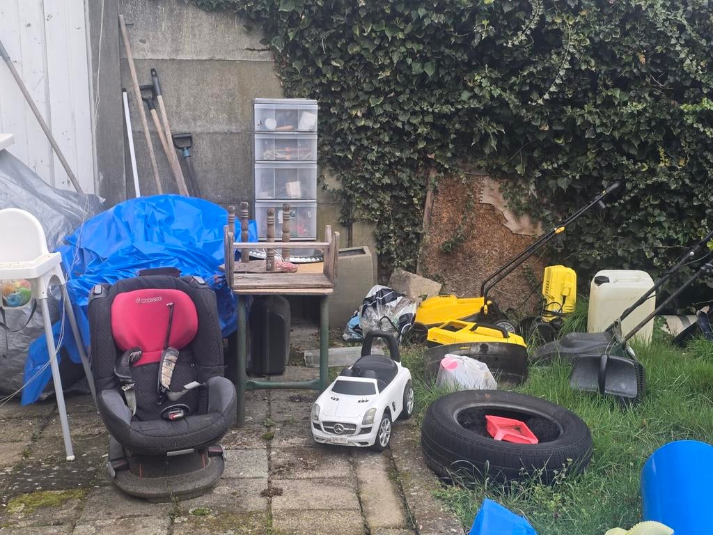 Puin afvoeren en graag de tekst lezen., Ophalen