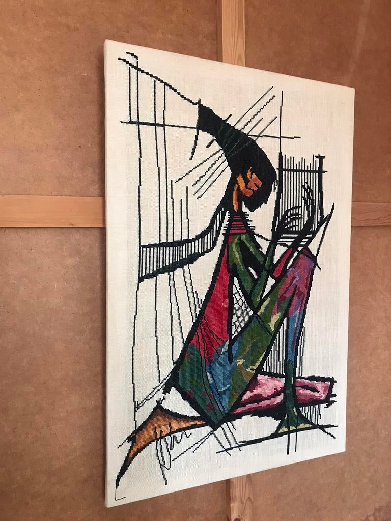 Geborduurd wanddecoratie, Antiek en Kunst, Ophalen