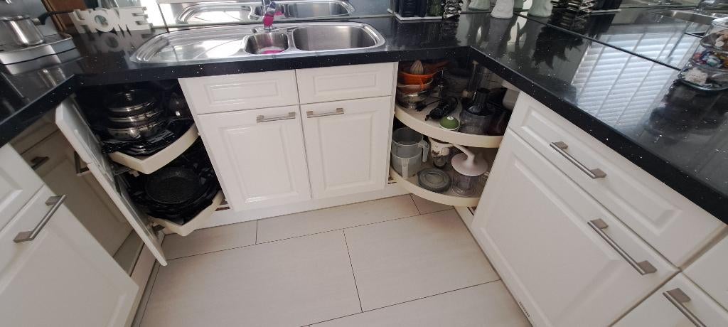 Draai caroussel keuken wit hoogglans kastje maten 90x90cm, Huis en Inrichting, Keuken | Keukenelementen, Ophalen, 75 cm of meer